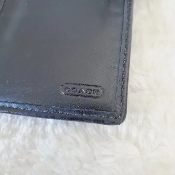 Coach Monogram Signature bifold Leather Canvas Wallet - Picture 5 of 5